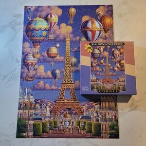 Dowdle Balloons Over Paris 300 Large Piece Jigsaw Puzzle Eiffel Tower France